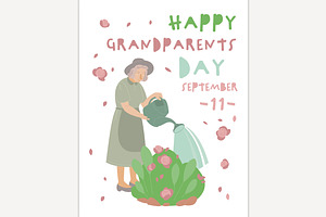Happy national grandparent’s day, a Person Illustration by Anna's Shop