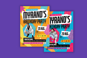 Colorful Birthday Invitation