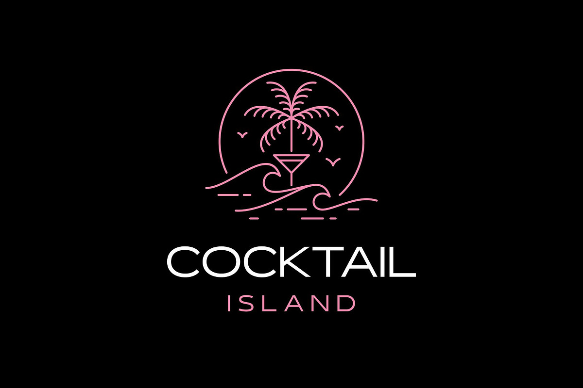 Cocktail Bar Island Logo, a Branding & Logo Template by Buqancreative (Photo 1 of 4)