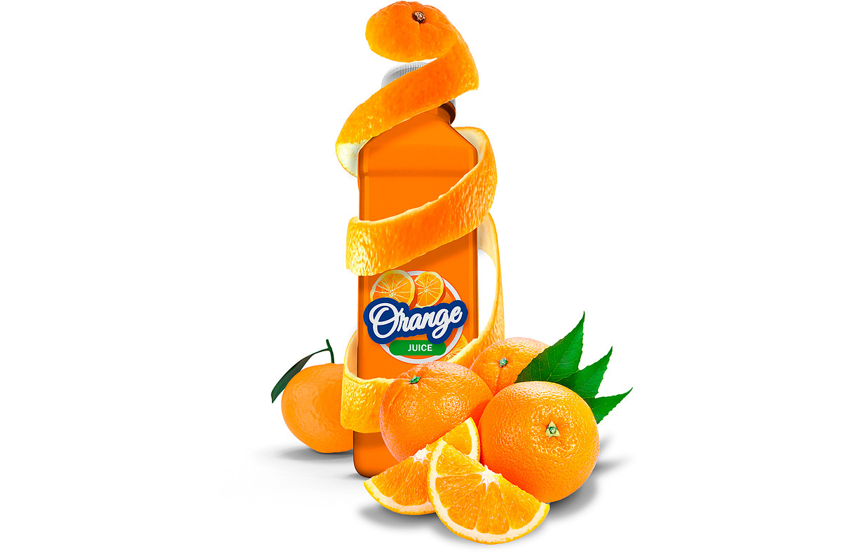 Bottle Juice Mockup Advertising, a Mockup by rogeriomarcos (Photo 4 of 11)