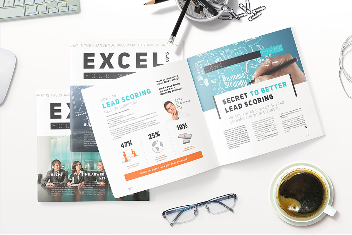 Square Magazine / Catalog Mockups, a Print Template by ItemBridge (Photo 1 of 4)