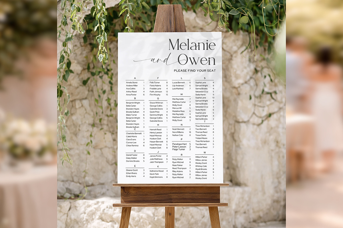Elegant Alpha Seating Canva bd005, a Poster Template by TyphoonStudio (Photo 3 of 10)