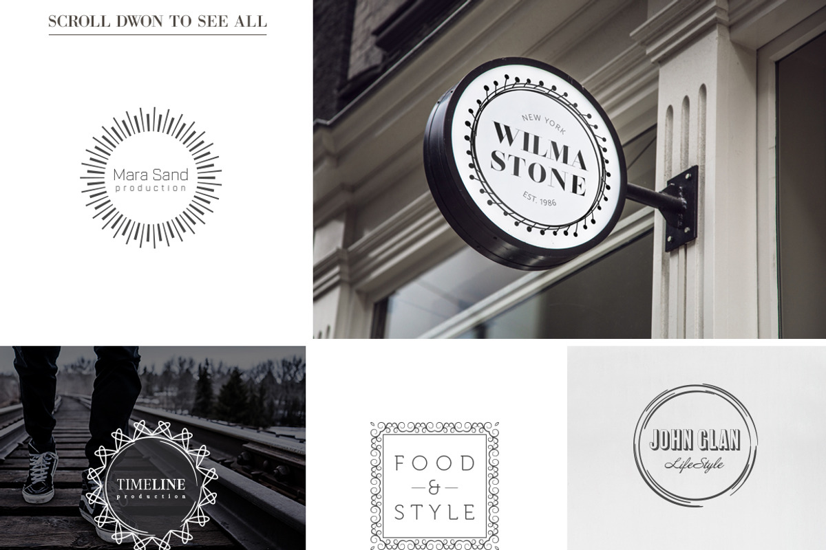 100 Typography Logos + 100 Frames, a Branding & Logo Template by ...