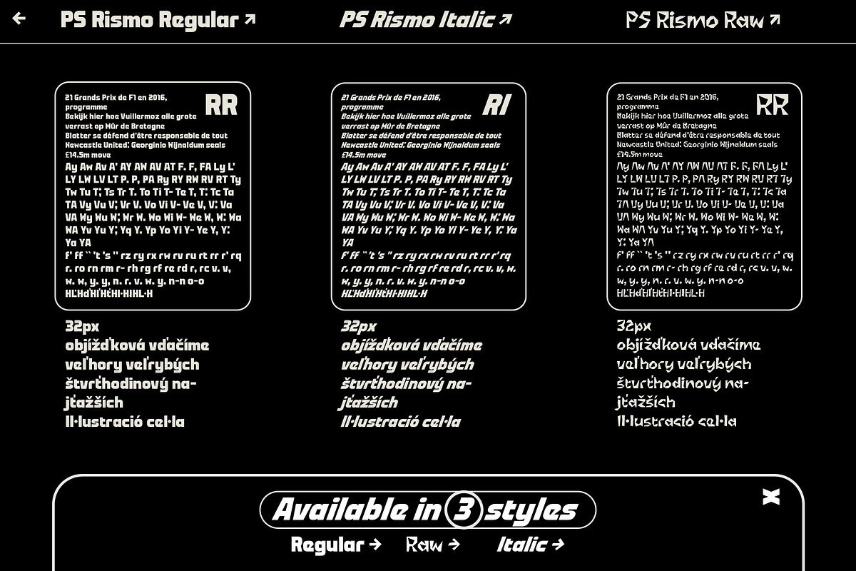 PS RISMO | Sans serif type, a Sans Serif Font by Posche Type (Photo 3 of 12)
