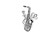 Saxophone Music Love Vector Bundle, an Illustration by Designs_River (Thumbnail 48 of 51)