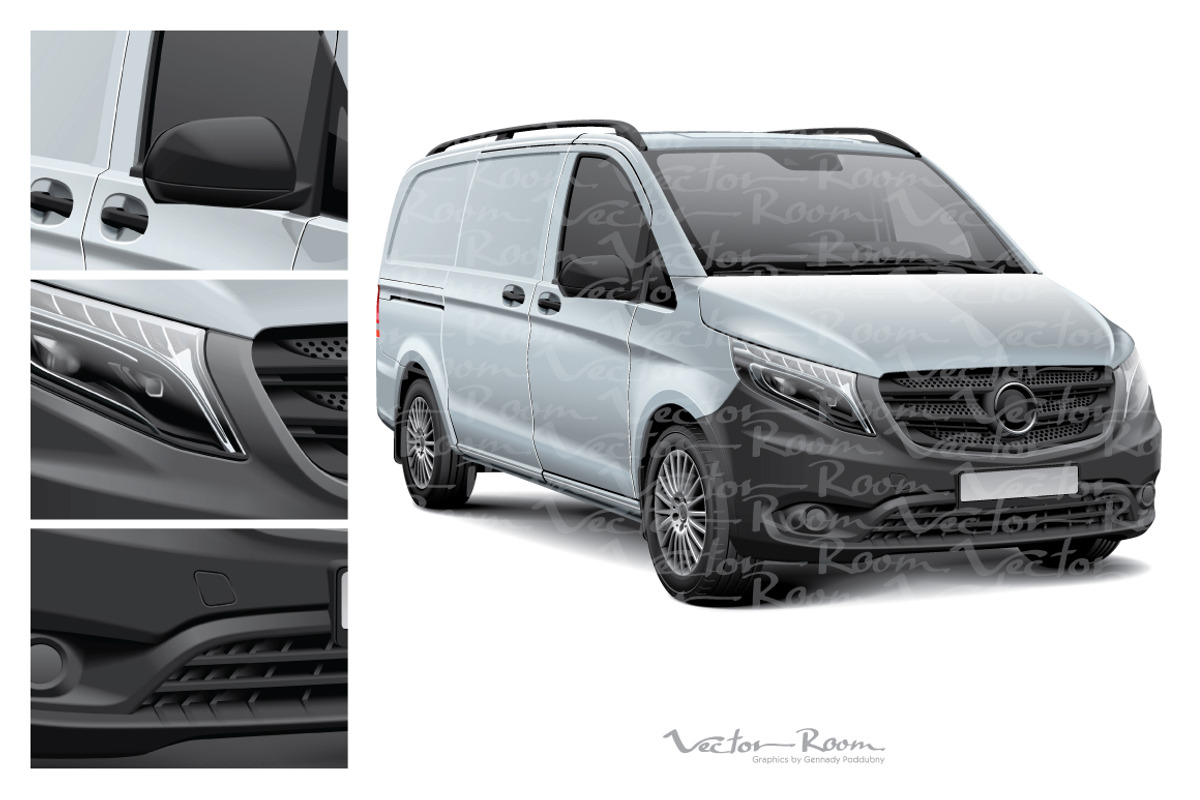 European Light Commercial Van Mockup, a Mockup by Vector Room (Photo 2 of 4)