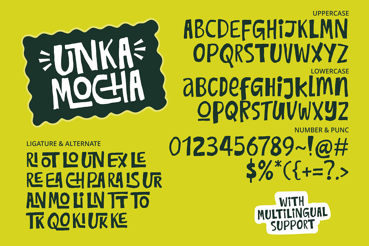 UNKA MOCHA - Chunky Font, a Handwritten Font by ErgibiStudio (Photo 8 of 9)