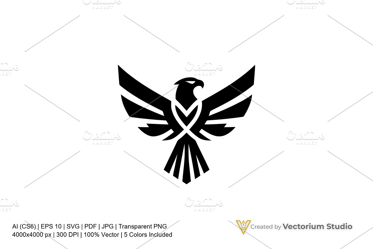 Minimalist Eagle Emblem Logo, a Branding & Logo Template by Vectorium Studio (Photo 2 of 5)