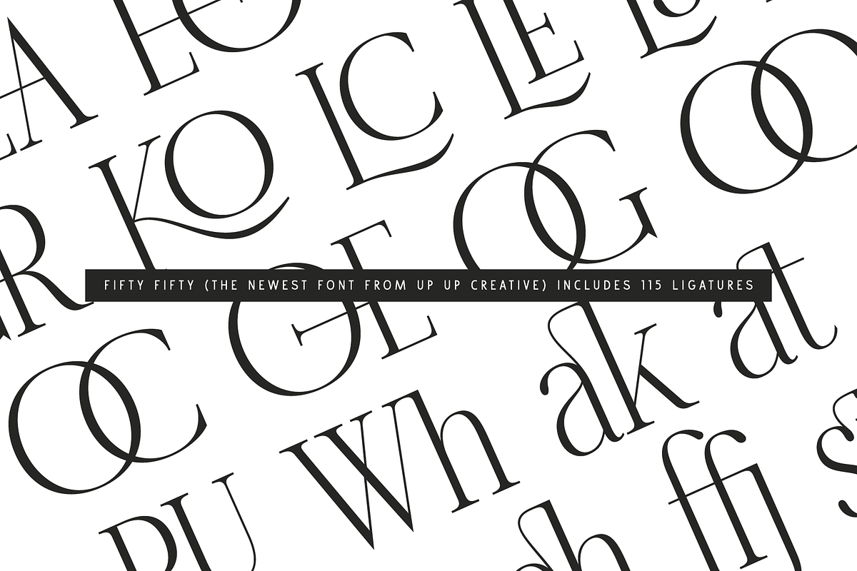 Fifty Fifty Complete Family, a Serif Font by Up Up Creative (Photo 8 of 15)