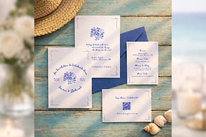 HandDrawn Wedding Invite Canva bd001, an Invitation Template by TyphoonStudio