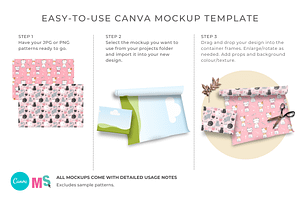 Gift Wrap Mockup Set For Canva