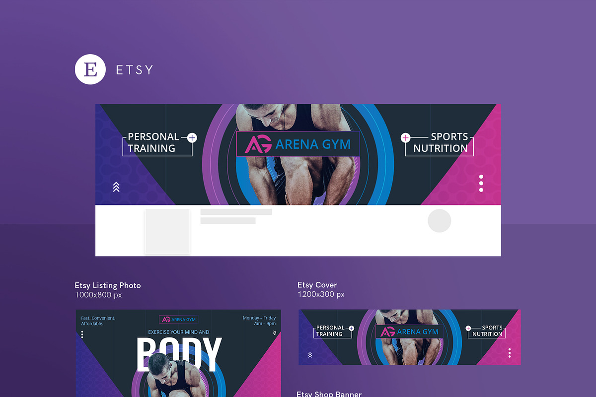 Social Media Pack | Gym Training, a Social Media Template by Amber Graphics (Photo 7 of 10)