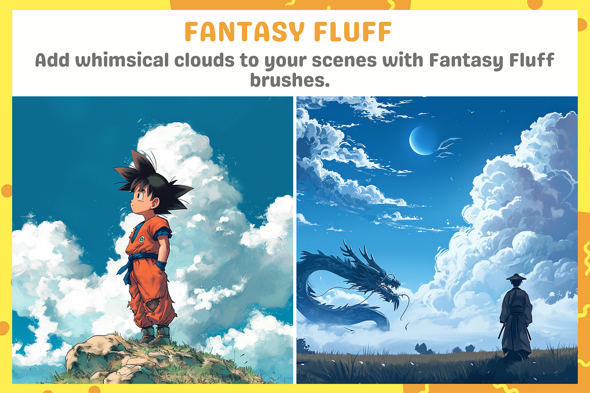 Procreate Ghibli Cloud Brushes, a Brushes & More by nikiartcorner (Photo 7 of 10)