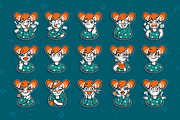 Girl Pippi sticker pack, an Illustration by Ira Cvetnaya (Thumbnail 2 of 3)