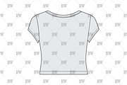 Capped Sleeve Henley Fashion Flat, a Shirt Mockup by haydenwentworth (Thumbnail 3 of 3)