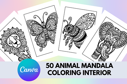 50 WILD ANIMAL COLORING BOOK