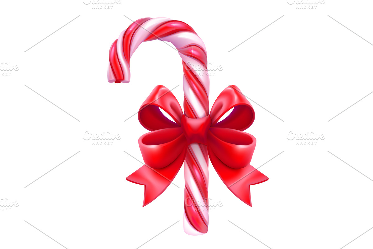 Striped christmas lollipop stick tie, an Object Graphic by orensila