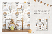Hot Air Balloon watercolor clip art, a Decorative Illustration by Fedulova Art (Thumbnail 14 of 16)