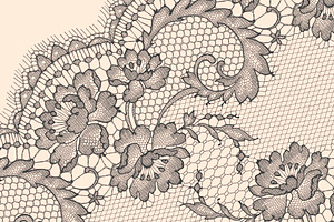 Vintage Lace Seamless Borders.