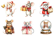 Christmas Mouse Clipart, a Graphic by CitraGraphics (Thumbnail 2 of 4)