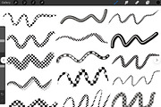 30 Checkered Procreate Brushset, a Brush Add-On by palmettosvg (Thumbnail 3 of 4)