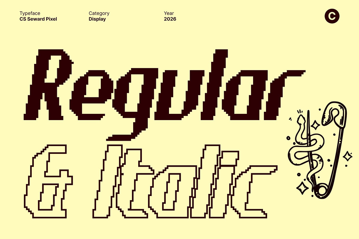 CS Seward Pixel, a Sans Serif Font by Craft Supply Co. (Photo 2 of 8)