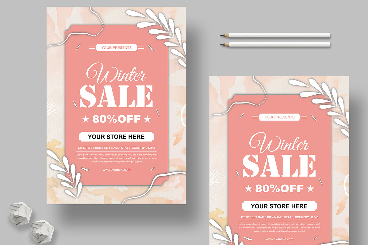 Winter Sale Flyer Template, a Flyer Template by MightyDesign (Photo 1 of 8)