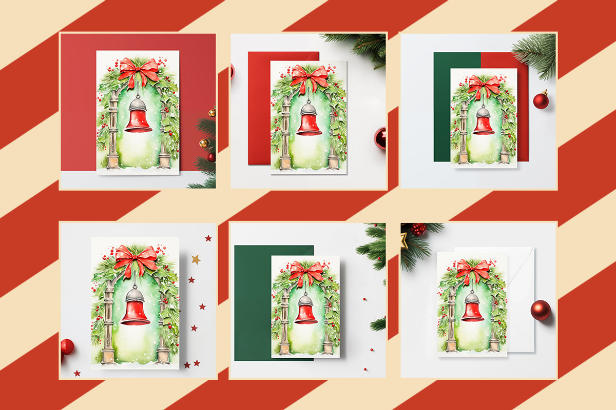 Christmas Card / Poster Mockup Set, an Advertising Mockup by pizza.studi0 (Photo 3 of 6)