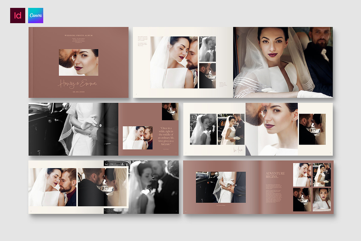 Wedding Photo Album Template, a Brochure Template by BrandPacks (Photo 1 of 6)