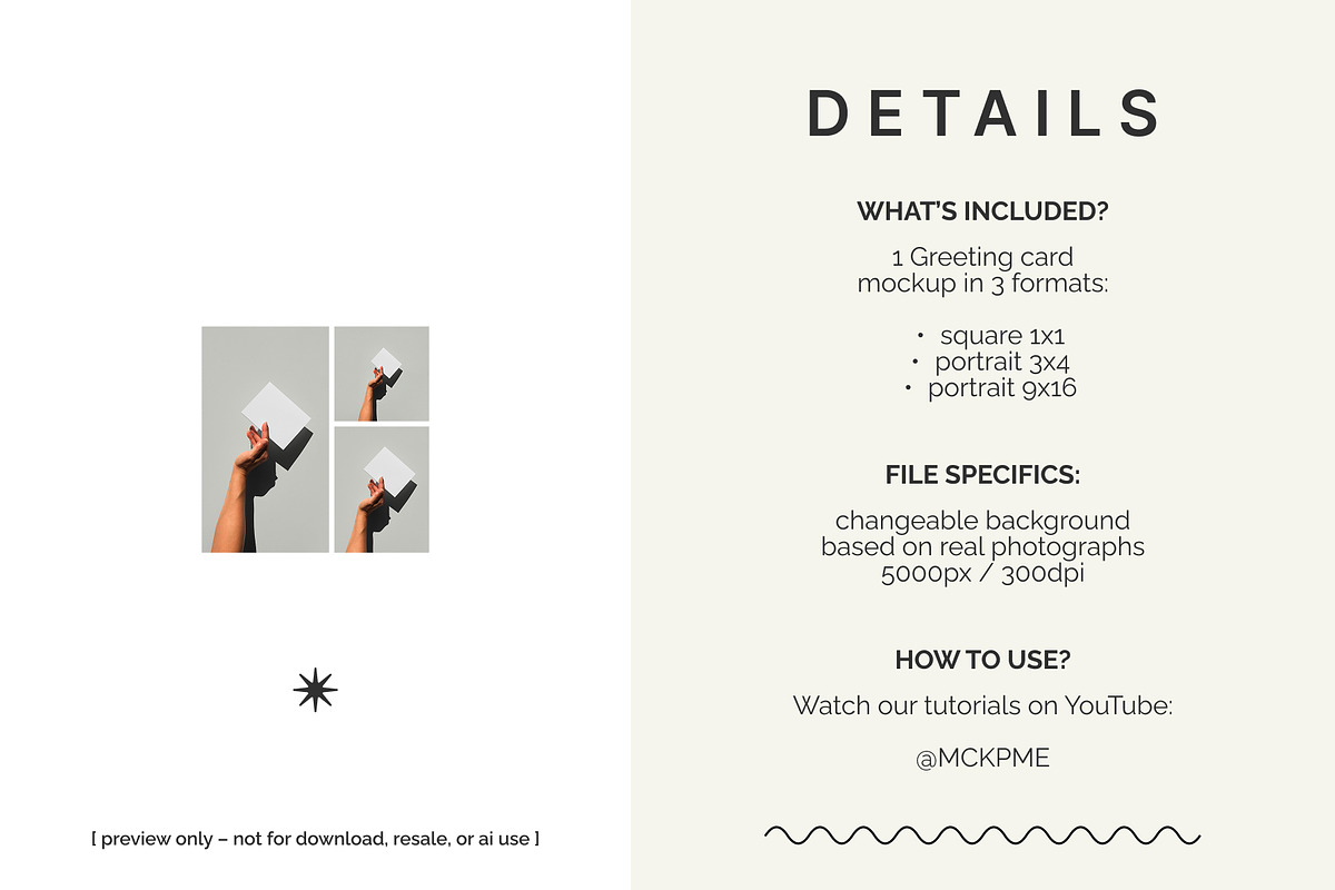 US A2 greeting card in hand mockup, a Merchandise Mockup by MCKP*ME (Photo 2 of 5)