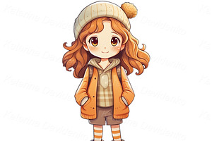 Cartoon Kids PNG Icons Avatars Set