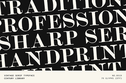 Vintage Hand-Printed Serif Typeface