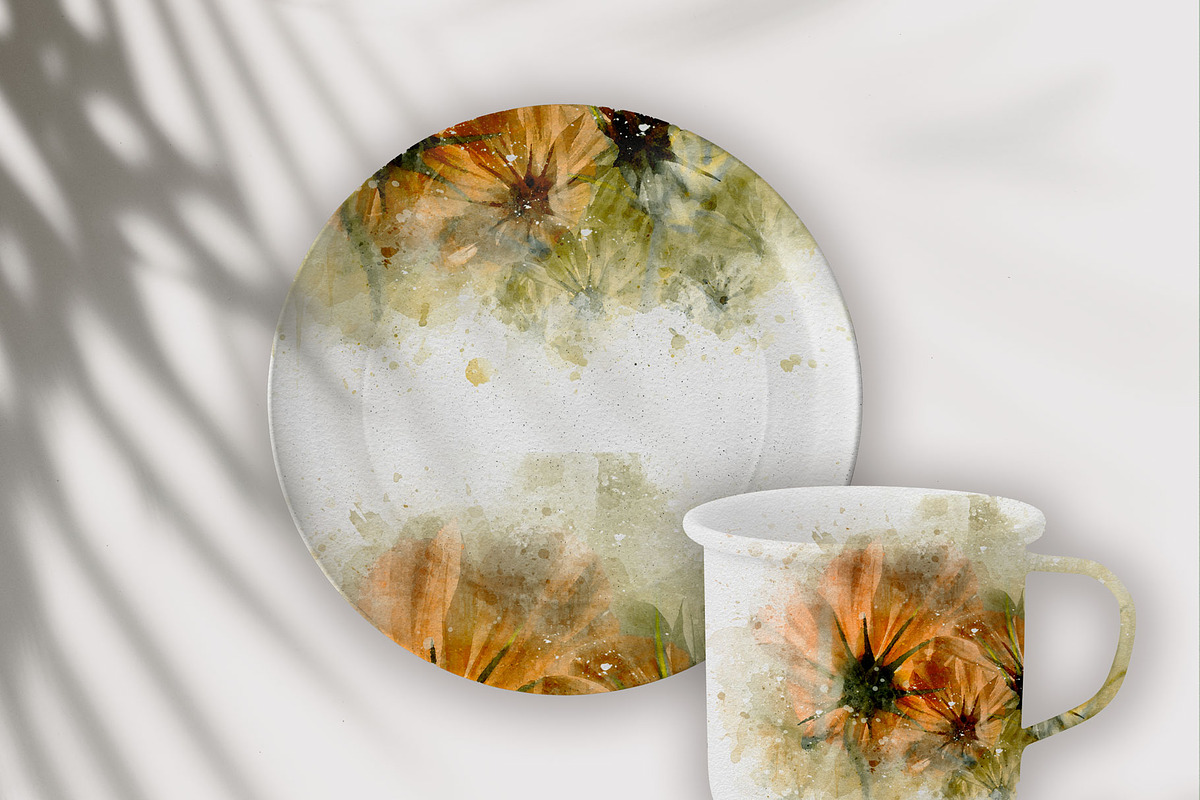 Poetic Watercolor Backgrounds, a Pattern Graphic by Suna Kosem (Photo 11 of 26)