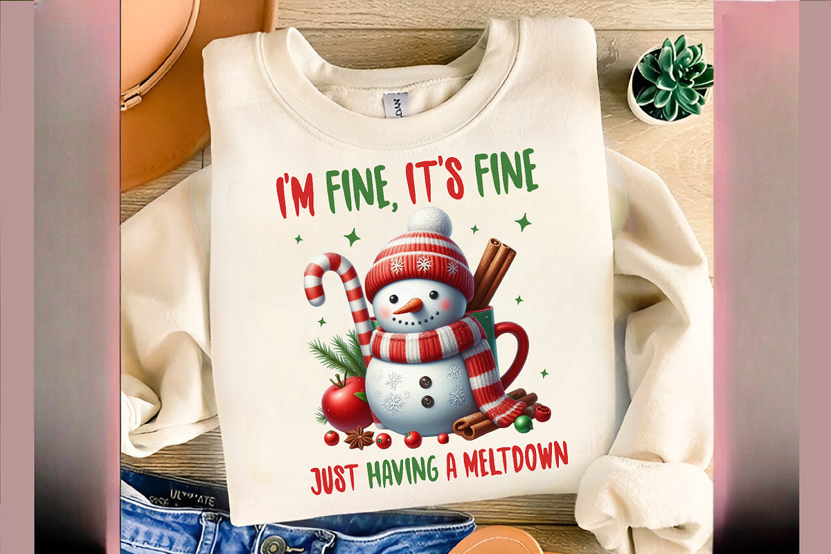 Funny Cute Snowman Png Christmas PNG, an Illustration by SinaCreation (Photo 3 of 7)