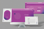 Computer with UI Screen Mockup, an Advertising Mockup by skybluecreative (Thumbnail 1 of 3)