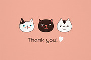 Cute cats and Kittens faces set, an Animal Illustration by Neliakott ♥ (Thumbnail 8 of 8)