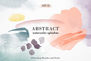Abstract Watercolor - PS Brushes, a Brush Add-On by Struvictory.art (Thumbnail 1 of 7)