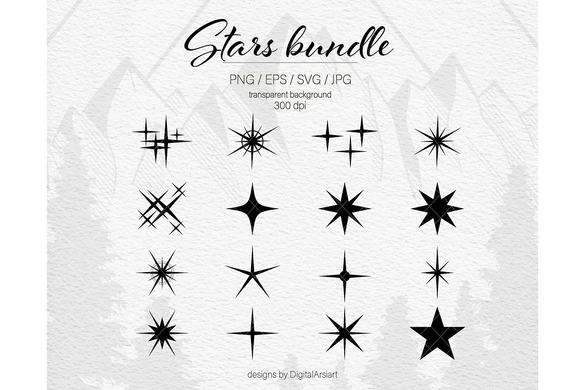 Stars galaxy vector sparkles, an Object Illustration by DigitalArsiart (Photo 1 of 2)