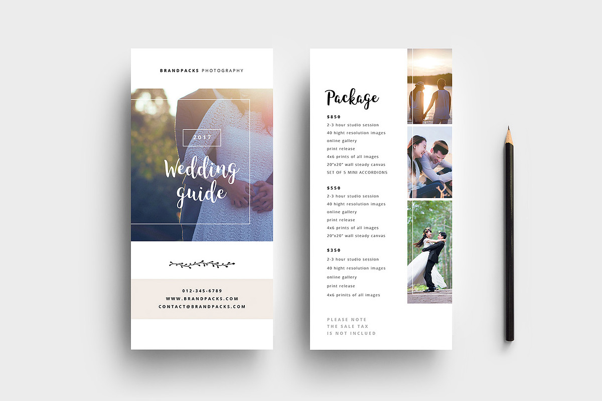 Wedding Photographer DL Card, a Card Template by BrandPacks (Photo 1 of 4)