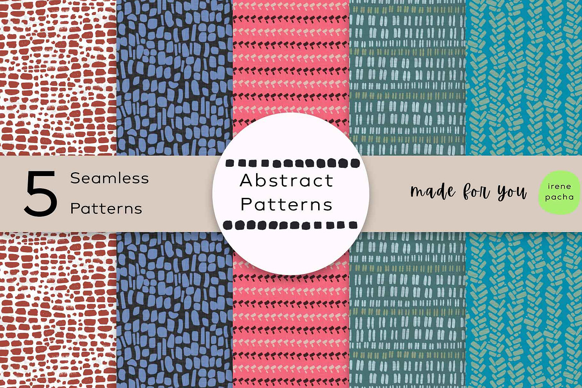 Abstract Patterns Bundle, a Pattern Graphic by irenepachadesign (Photo 1 of 6)