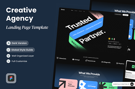 Creative Agency Landing Page, a Landing Page Template by SLAB! Design