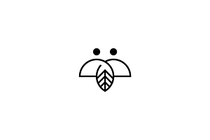 Minimalist Butterfly Nature Logo