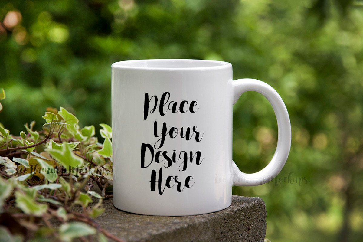 White Coffee psd mug mockup bokeh, a Cups & Container Mockup by Leo Flo Mockups (Photo 1 of 5)