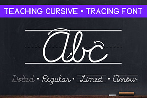 Teaching Cursive Letter Tracing Font