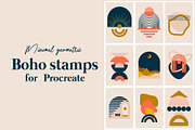 Geometric Boho Stamps Procreate, a Brush Add-On by seamless team (Thumbnail 1 of 9)