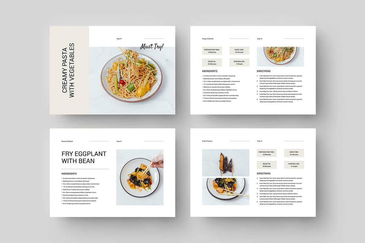 Cookbook / Recipe Book | Word & Indd, a Brochure Template by Leaflove (Photo 7 of 10)