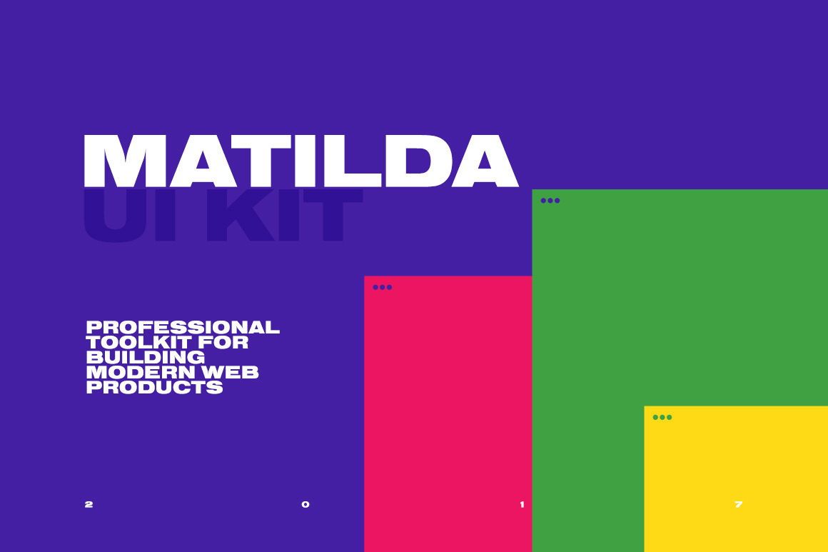 MATILDA. UI Kit for Photoshop, an UI Kit Template by fouroom.co