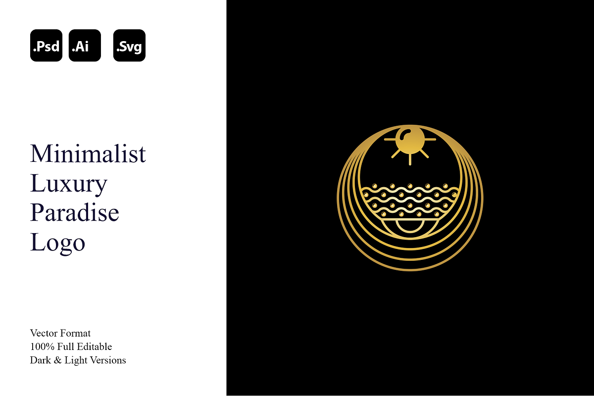 Minimalist Luxury Paradise Logo, a Branding & Logo Template by Luxury Logos (Photo 1 of 4)