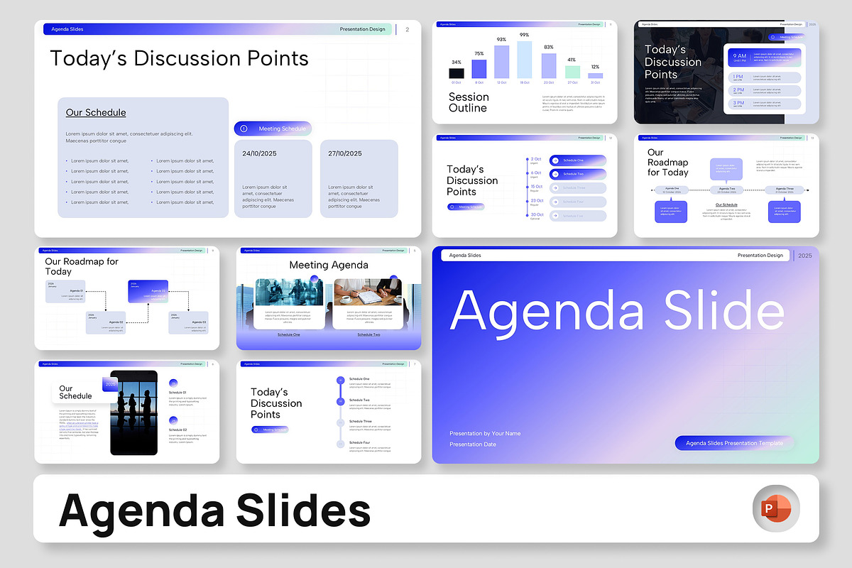 Agenda Slide PowerPoint Presentation, a Presentation Template by Premast (Photo 1 of 4)