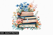 Watercolor Floral Book Clipart, an Illustration by crative8112 (Thumbnail 8 of 10)